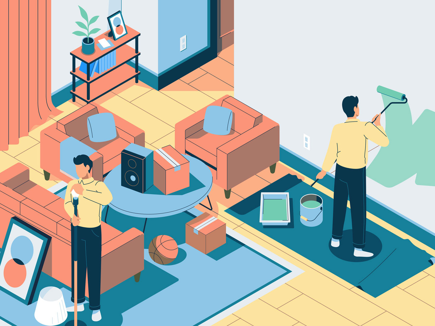 Home Improvements by Folio Illustration Agency on Dribbble