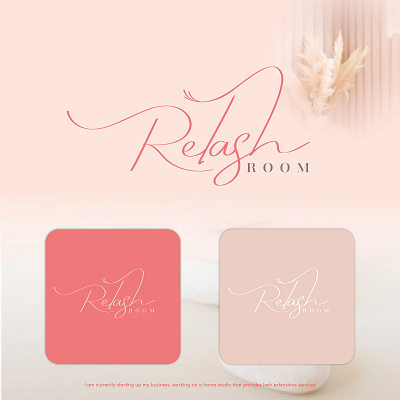 RELASH ROOM, Beauty Services beauty branding cosmetics lash extensions services logo