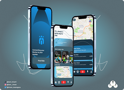 E-Scooter app design graphic design ui