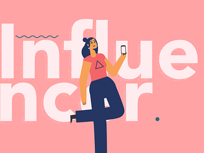 Influencer. animation character female illustration influencer simple storyboard vector