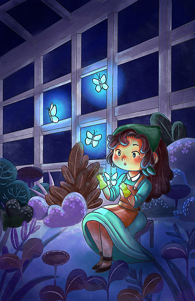 A Night at the Conservatory childrens books childrens illustration illustration narrative illustration procreate