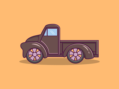 Truck Vector Illustration brown cartoon chibi design flat graphic design illustration logo truck vector vehicle