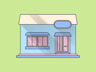 Simple Store Illustration ✨ building cafe cartoon cute design graphic design icon illustration minimalist simple store