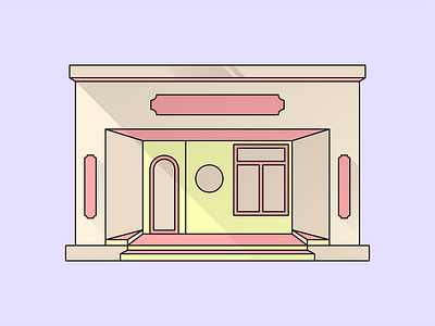 Simple Building House ✨ building cafe cartoon coffeeshop cute design graphic design house icon illustration minimalist simple store