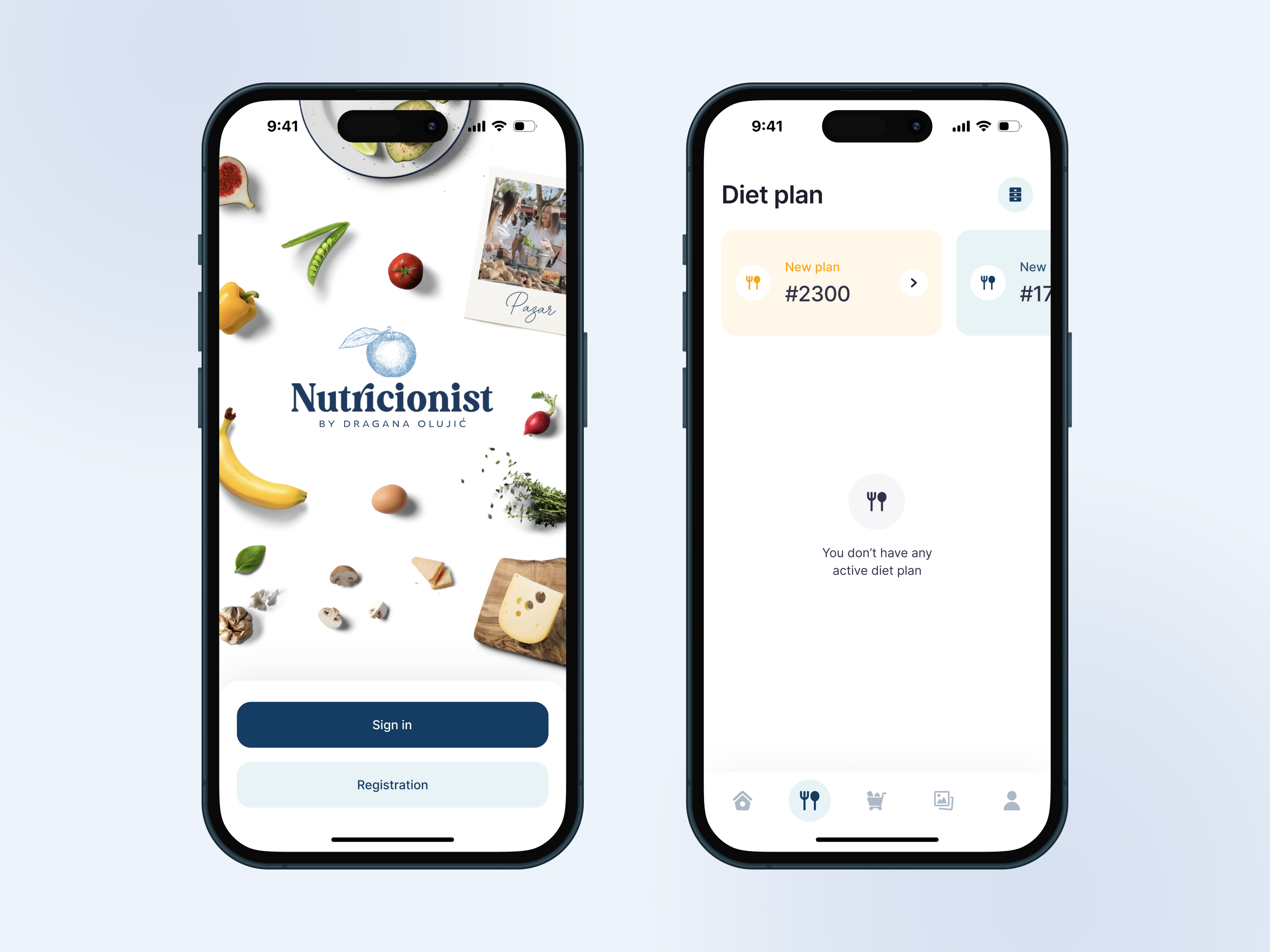Nutritionist – Onboarding, messages & invoices analysis analytics app cards clean design food health healthcare ios measure medical minimal mobile modern nutritionist onboarding product ui white