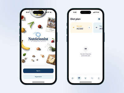 Nutritionist – Onboarding, messages & invoices analysis analytics app cards clean design food health healthcare ios measure medical minimal mobile modern nutritionist onboarding product ui white