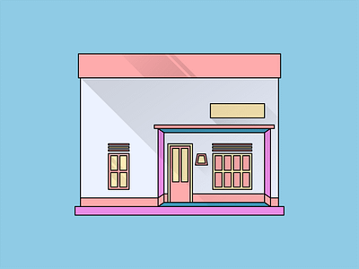 Simple Store Design building cafe cartoon coffeeshop cute design graphic design icon illustration logo minimalist simple store
