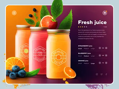 Fresh Juice - Web Design UI/UX design drink ecommerce fresh fresh juice fresh juice landing page fresh juice website fruit fruite juice healthy juice landing page natural organic ui ux webdesign website