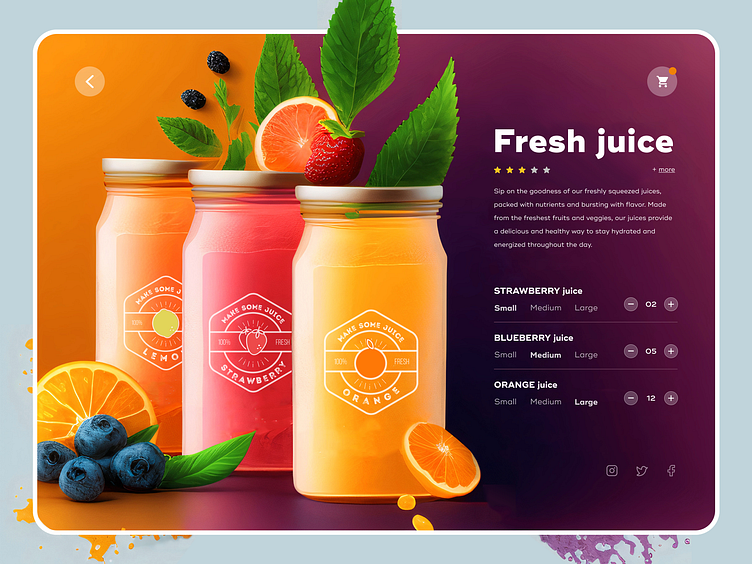 Fresh Juice  Design UI/UX by Ota Skvor on Dribbble