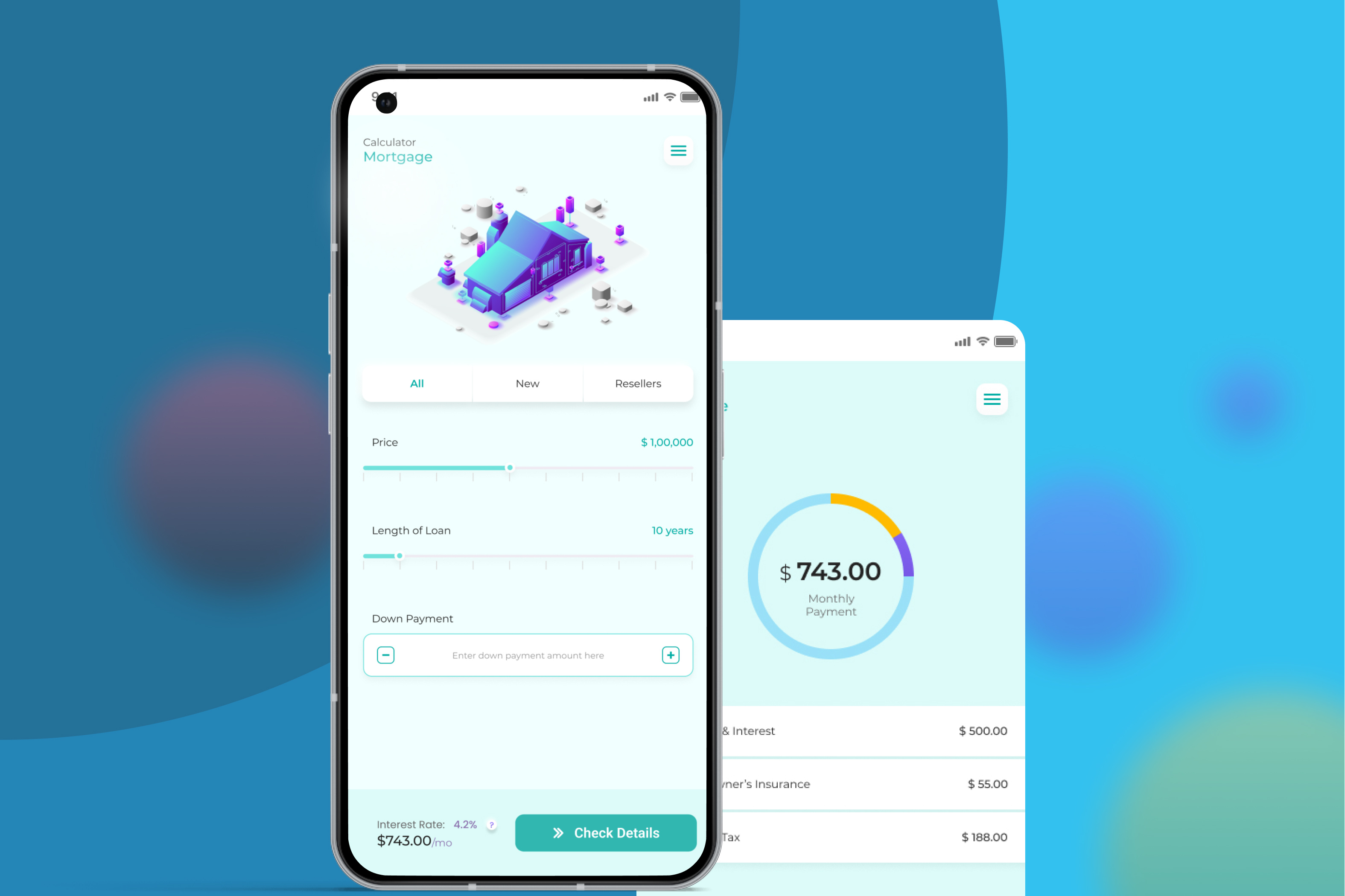 Mortgage Calculator UI app branding calculator interface design mortgage calculator problem solving ui user experience user interface ux