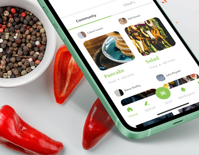 Recipe Mobile App app branding interactive prototype product design ui ux ux research