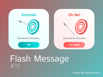 Flash Message Design app branding dailyui design graphic design illustration logo ui ux vector