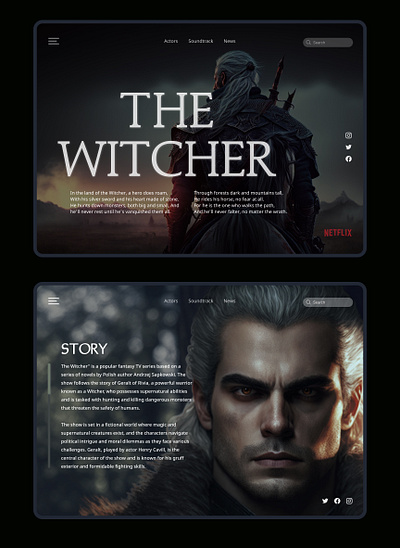 When the going gets tough, call a Witcher 3d andrzej sapkowski branding geralt of rivia graphic design henry cavill logo netflix the tudors the witcher ui