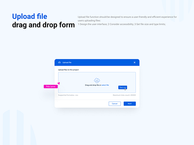 Upload file | UX | Drag and drop form by Valeria SAViNA on Dribbble