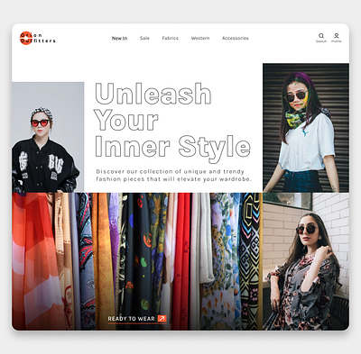 Daily UI Challenge 03 Landing Page Design clothes web design fashion web ui design figma landing page design ui web page design website design