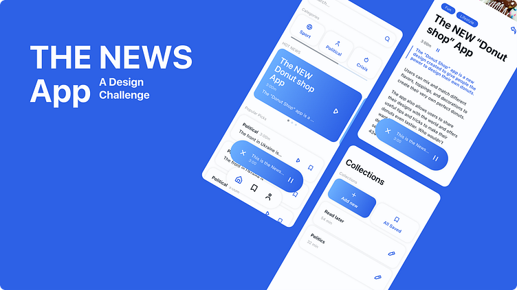 NEWS APP - Design Challenge by ayla on Dribbble