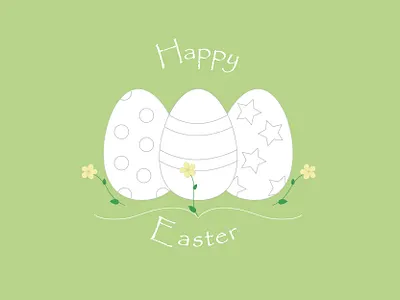 Easter design easter eggs flowers happy easter illustration vector