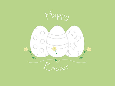 Easter design easter eggs flowers happy easter illustration vector