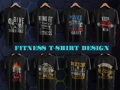 Fitness T-shirt Design 3d best father tshirt design branding design dumbbell fathers day t shirt design fihsing t shirt design firefighter t shirts design fitness fitness man fitness t shirt design graphic design gym tshirt gym weights illustration logo ui vector vintage weight training