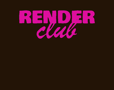 Render Club 02 2d 3d aftereffect animation awareness design gif motion motion graphics render type typemotion