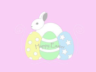 Easter design easter eggs happy easter illustration rabbit vector