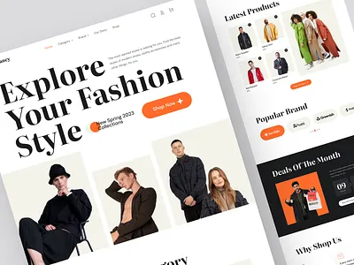 Fashion Website Design - Fancy besnik design e commerce fashion fashion web design fashion website landing page product design uihut uiux design uiux design agency web web design web design ui webflow webflow designer website design