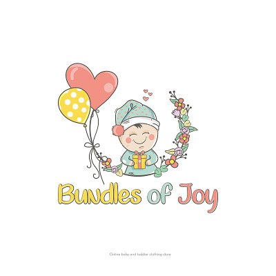 Bundles of Joy baby branding clothing design graphic design illustration logo logo design logodesign logotype store toddler vector