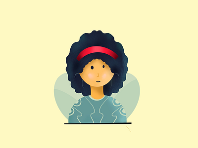 Avatar illustration 01 2d adobe art artoftheday avatar designer face flat flatdesign flatillustration girl graphics hair illustration illustrator model procreate simple vector