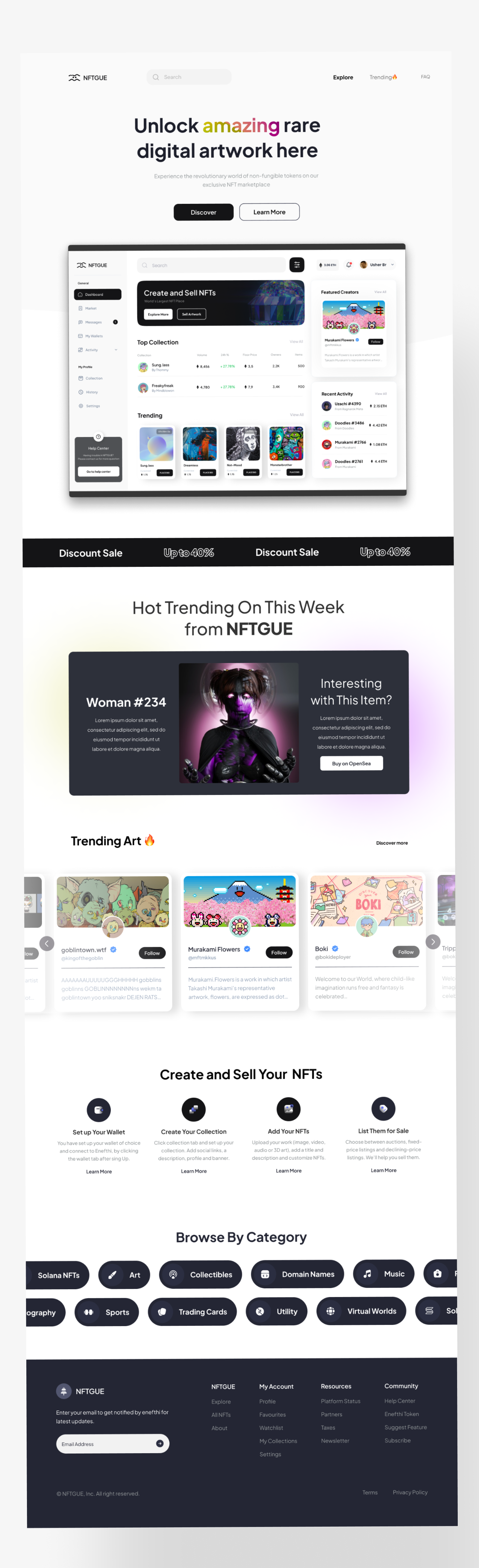 NFT Landing page Marketplace bank desktop futuristic illustration landing page landingpage nft ui uiux web webdesign