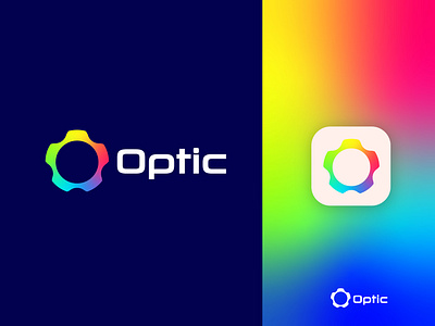 Optic logo (Technology logo) app brand identity branding design graphic design icon identity identity branding logo modern logo o letter logo o logo icon technology logo vector