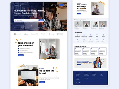 Workerr - jobs website job website ui uiux ux web design website