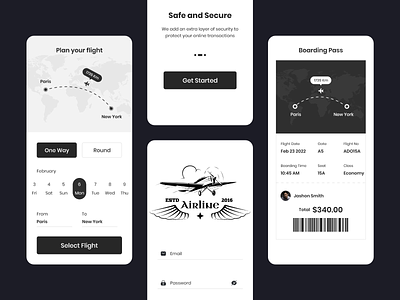 Airline App UI Kits airline app design airline app ui airline app ui kits airline ticket app airline ticket booking app ticket booking app