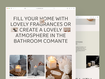 Scent of Story candle design digital interface landing ui uidesign ux uxdesign