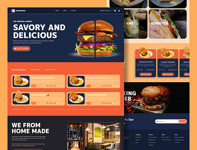 UI Burger Landing Page figma food landing page photoshop ui ui design uiux user interface web design website
