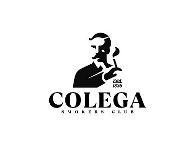Man With Cigar Logo branding business cigar cigarette company logo gentleman logo logo design logos man mustache negativespace people portrait silhouette simple smoker smoking tobacco vector