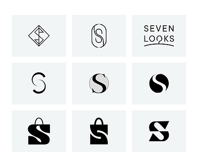 Symbols 7 logo aminasid.design design by amina sid logo logo design logo design process s logo seven logo symbols