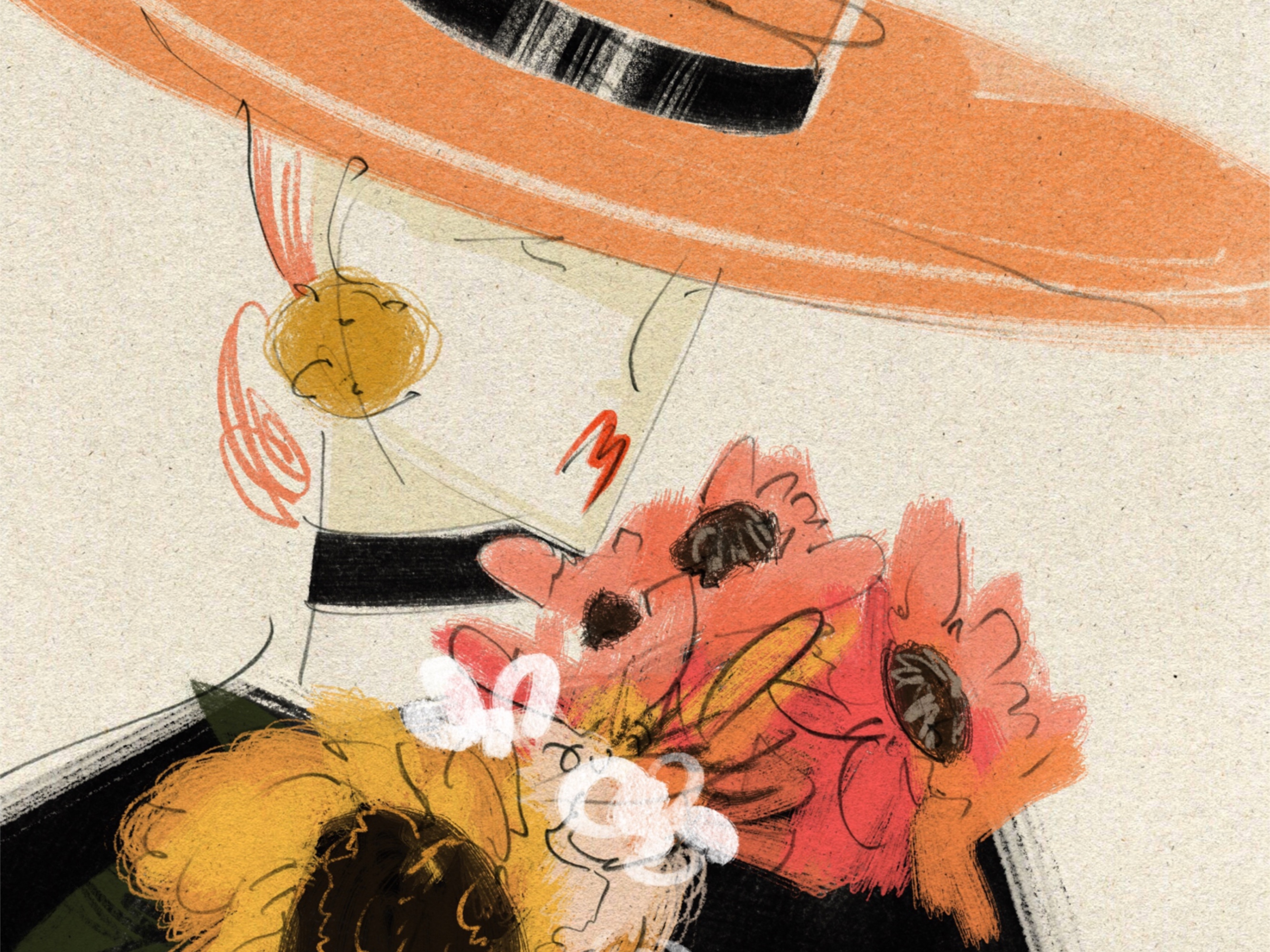 Schiaparelli Fall 2022 Couture 2d branding clothes couture editorial fashion fashion illustration flowers girly illustration magazine print