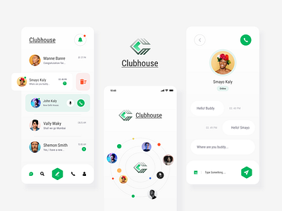 Clubhouse App UI Kits chat app chat app ui design chat app ui kits clubhouse app clubhouse app design clubhouse app ui design