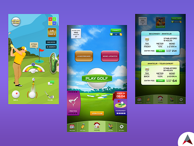 Play Golf design game design game development game ui graphic design illustration ui vector