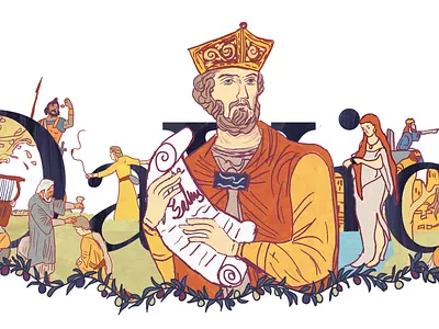 Editorial Style Bible Characters/Stories absalom anointing bible characters david design failure garden illustration jesus christ king david life palace prophet ruth texture vector