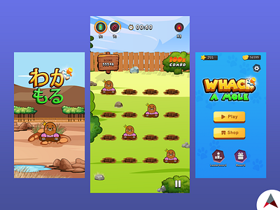 Whac a Mole design game design game development game ui graphic design illustration mobile app ui vector