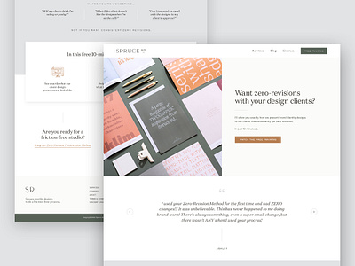 Spruce Rd. Website Redesign design home page the curio co type ui web design website