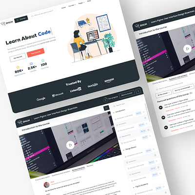 Online course platform desktop figma ui ui design uidesign