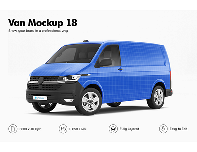 Volkswagen Transporter T6.1 Mockup 3d car mockup stickers template van van mockup vehicle mockup vehicle wrap volkswagen transporter wrap wrapping