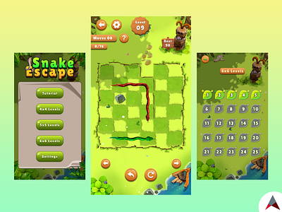 Snake Escape design game design game development game ui graphic design illustration mobile app ui ux vector