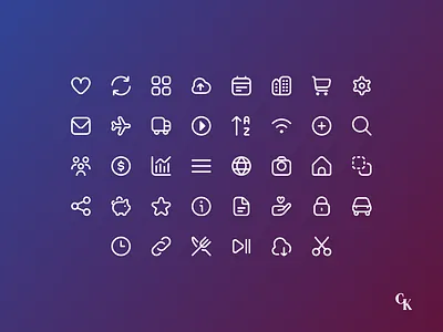 Daily UI 55 - Icon Set dailyui dailyui day 01 design general icons icon icon set ui ui icons ux