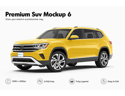 Volkswagen Atlas Mockup atlas auto car mockup mockup stickers suv mockup template vehicle mockup vehicle wrap volkswagen wrapping