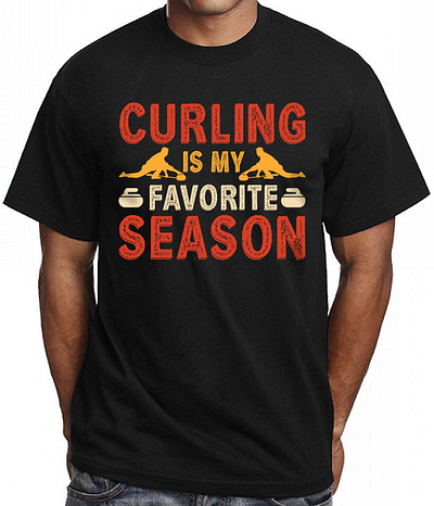 Curling T-shirt Design curling design graphic design quotes sports tee tshirt tshirt design typography