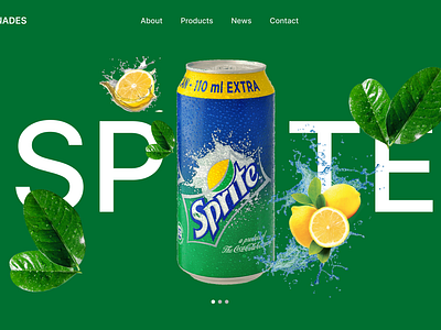 Soft drink website animation & Design (Figma) animation app blue design drinks figma illustration interaction prototype ui ux website