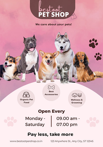Pet shop flyer 2 flyer graphic design